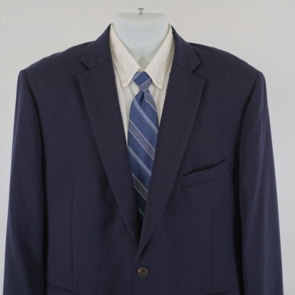 Joseph & Feiss Gold Classic Fit Blue Wool Blazer 46R 2 Button Tagged 48R